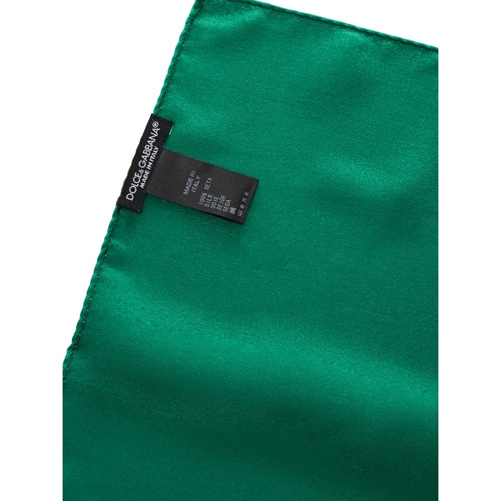 Dolce & Gabbana Green Silk Pocket Square - Beyzy Store - Dolce & Gabbana