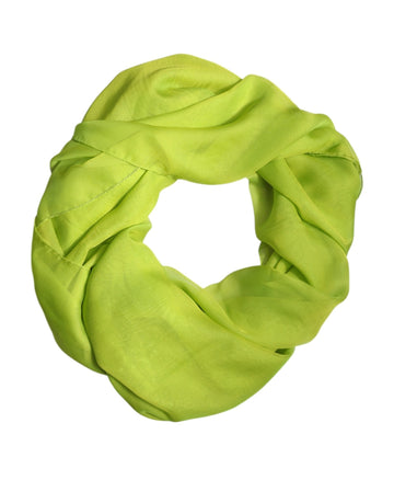 Dolce & Gabbana Green Silk Rectangle Wrap Shawl Neck Warmer Scarf - Beyzy Store - Dolce & Gabbana
