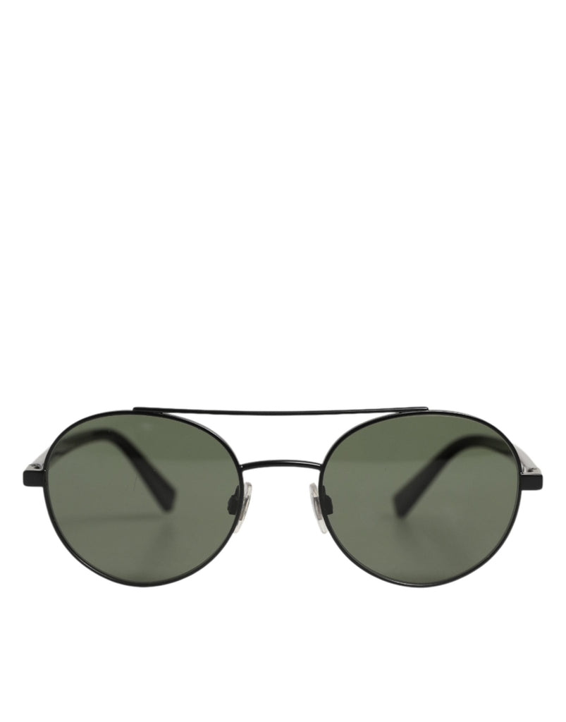 Dolce & Gabbana Matte Black Steel Frame Gray Lens Sunglasses - Beyzy Store - Dolce & Gabbana