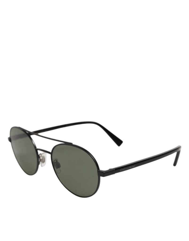 Dolce & Gabbana Matte Black Steel Frame Gray Lens Sunglasses - Beyzy Store - Dolce & Gabbana