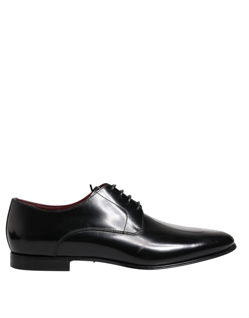 Dolce & Gabbana Men Dress Black Calfskin Leather Derby Shoes - Beyzy Store - Dolce & Gabbana