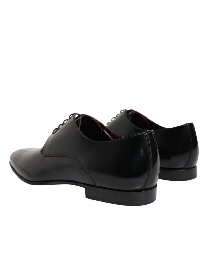 Dolce & Gabbana Men Dress Black Calfskin Leather Derby Shoes - Beyzy Store - Dolce & Gabbana