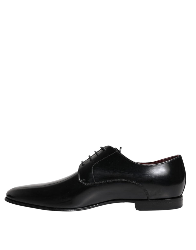 Dolce & Gabbana Men Dress Black Calfskin Leather Derby Shoes - Beyzy Store - Dolce & Gabbana