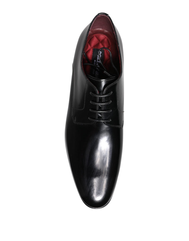 Dolce & Gabbana Men Dress Black Calfskin Leather Derby Shoes - Beyzy Store - Dolce & Gabbana