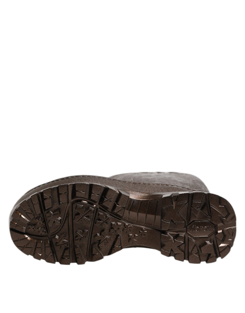 Dolce & Gabbana Metallic Bronze Pull On Rain Boots Shoes - Beyzy Store - Dolce & Gabbana