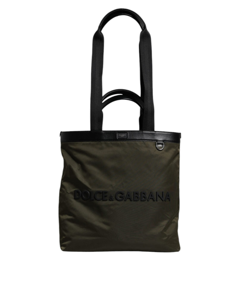 Dolce & Gabbana Military Green Nylon Shoulder Strap Tote Bag - Beyzy Store - Dolce & Gabbana