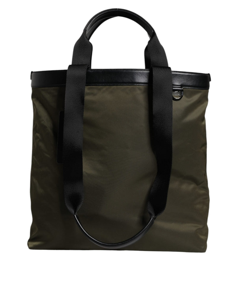 Dolce & Gabbana Military Green Nylon Shoulder Strap Tote Bag - Beyzy Store - Dolce & Gabbana