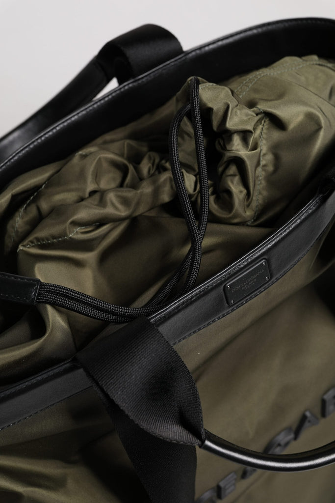 Dolce & Gabbana Military Green Nylon Shoulder Strap Tote Bag - Beyzy Store - Dolce & Gabbana