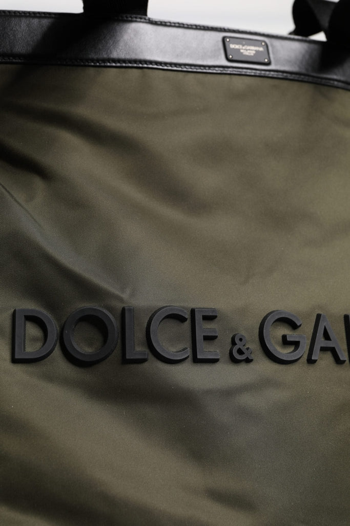 Dolce & Gabbana Military Green Nylon Shoulder Strap Tote Bag - Beyzy Store - Dolce & Gabbana