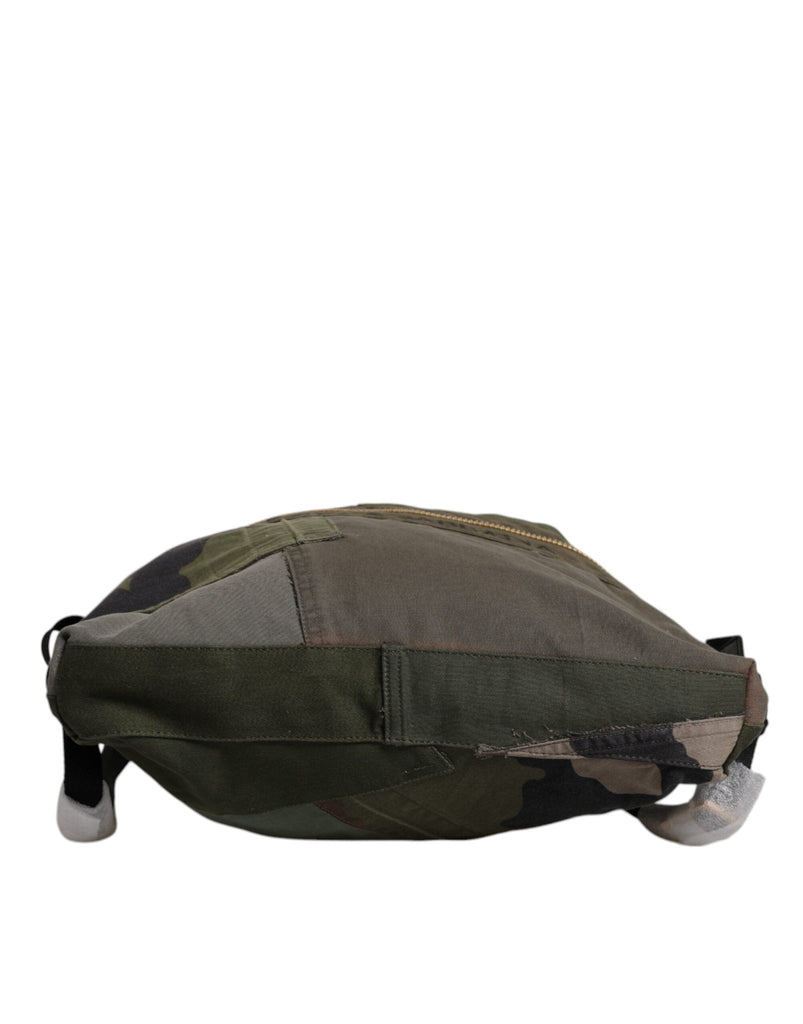 Dolce & Gabbana Military Green Patchwork Rucksack Backpack Bag - Beyzy Store - Dolce & Gabbana