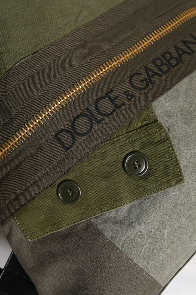 Dolce & Gabbana Military Green Patchwork Rucksack Backpack Bag - Beyzy Store - Dolce & Gabbana