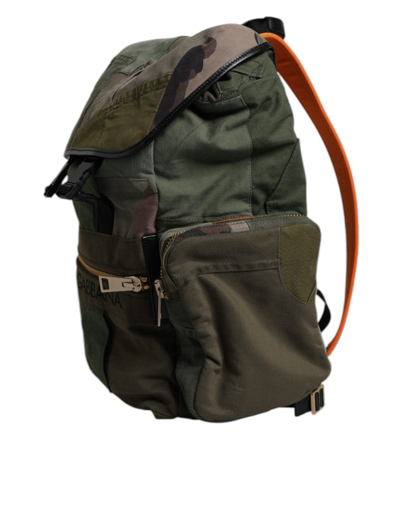Dolce & Gabbana Military Green Patchwork Travel Backpack Bag - Beyzy Store - Dolce & Gabbana