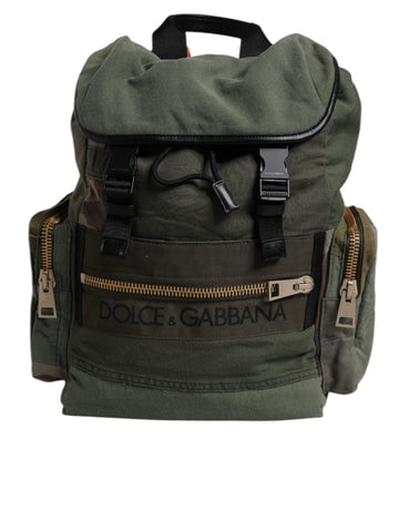 Dolce & Gabbana Military Green Patchwork Travel Backpack Bag - Beyzy Store - Dolce & Gabbana