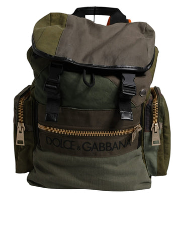 Dolce & Gabbana Military Green Patchwork Travel Backpack Bag - Beyzy Store - Dolce & Gabbana