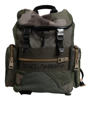 Dolce & Gabbana Military Green Patchwork Travel Backpack Bag - Beyzy Store - Dolce & Gabbana