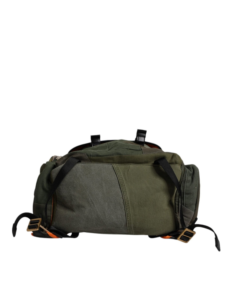 Dolce & Gabbana Military Green Patchwork Travel Backpack Bag - Beyzy Store - Dolce & Gabbana