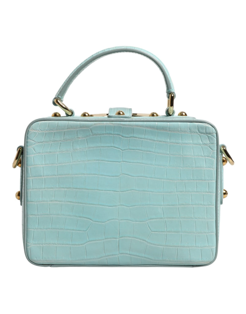 Dolce & Gabbana Mint Green Embossed Leather Padlock Shoulder Bag - Beyzy Store - Dolce & Gabbana