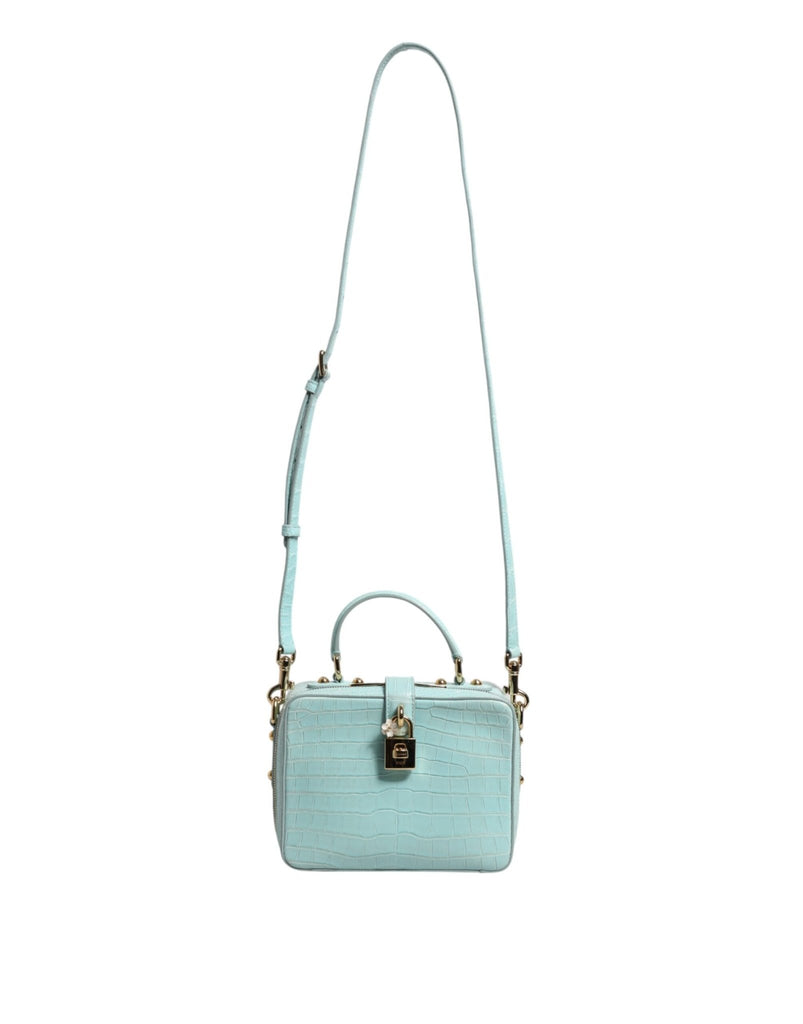 Dolce & Gabbana Mint Green Embossed Leather Padlock Shoulder Bag - Beyzy Store - Dolce & Gabbana