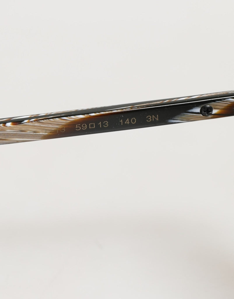 Dolce & Gabbana Modified Aviator Striped Brown Acetate Gradient Sunglasses - Beyzy Store - Dolce & Gabbana