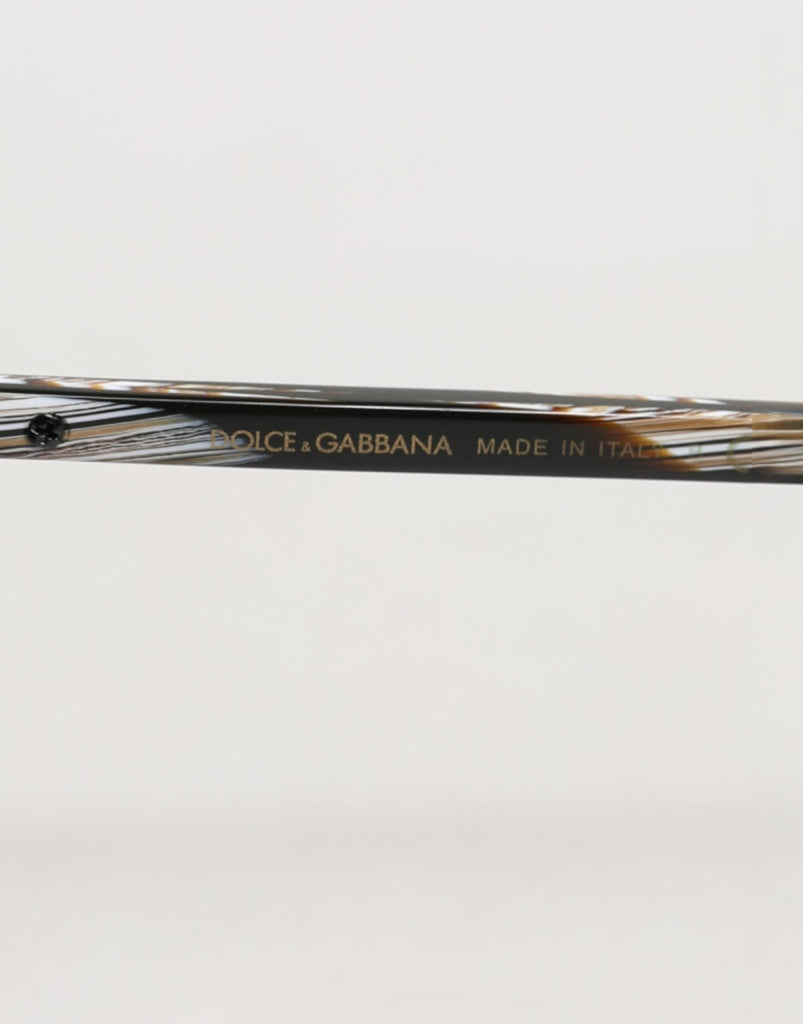 Dolce & Gabbana Modified Aviator Striped Brown Acetate Gradient Sunglasses - Beyzy Store - Dolce & Gabbana