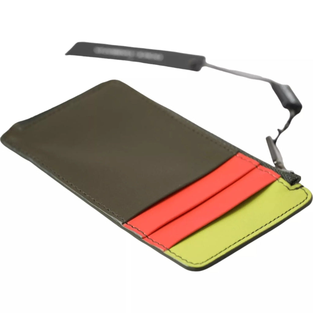 Dolce & Gabbana Multicolor Calfskin Leather Logo Card Holder Women Wallet - Beyzy Store - Dolce & Gabbana