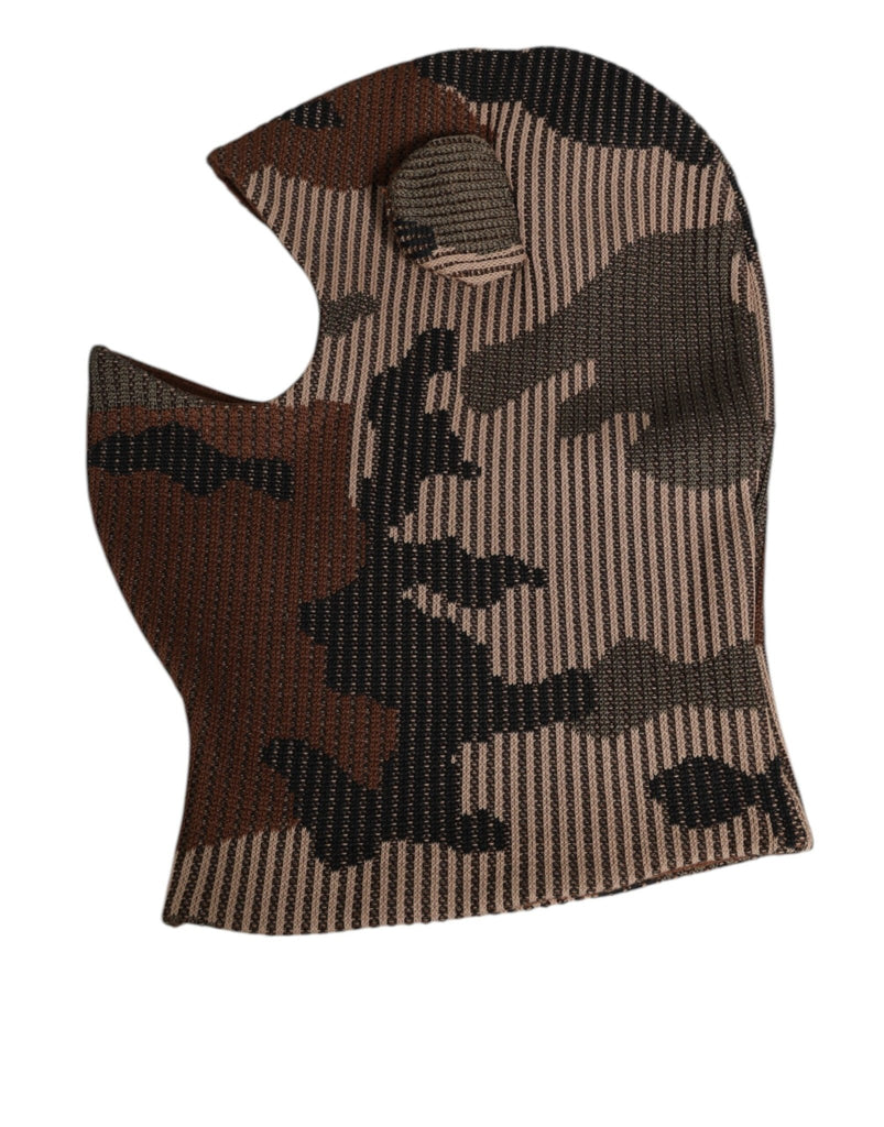 Dolce & Gabbana Multicolor Camouflage Balaclava Mask Men Cap One Size Hat - Beyzy Store - Dolce & Gabbana