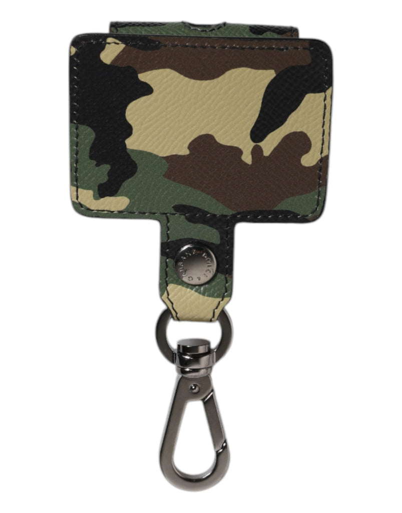 Dolce & Gabbana Multicolor Camouflage Leather Airpods Case - Beyzy Store - Dolce & Gabbana
