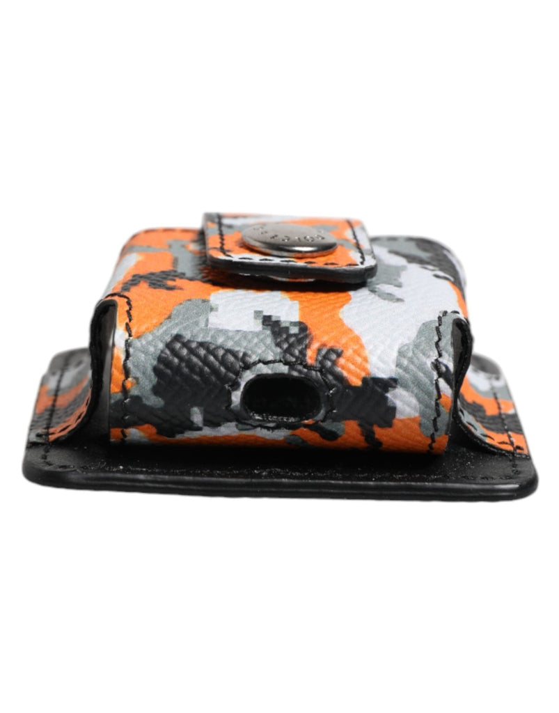 Dolce & Gabbana Multicolor Camouflage Leather Airpods Case - Beyzy Store - Dolce & Gabbana