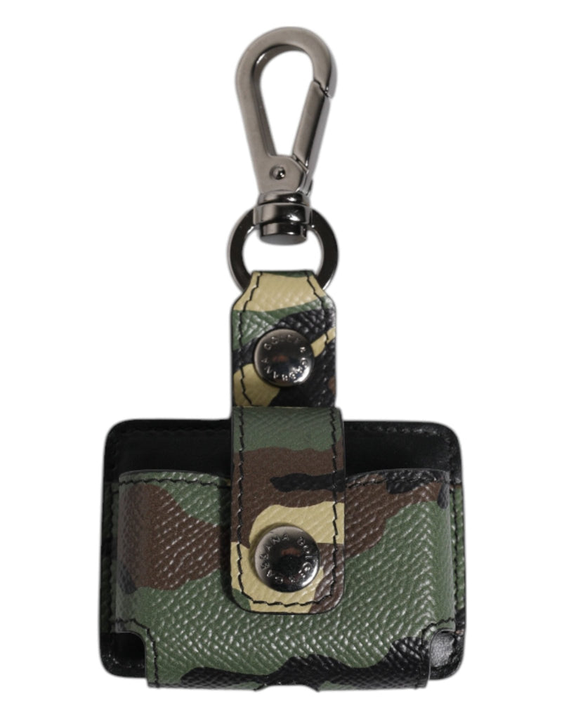 Dolce & Gabbana Multicolor Camouflage Leather Airpods Case - Beyzy Store - Dolce & Gabbana