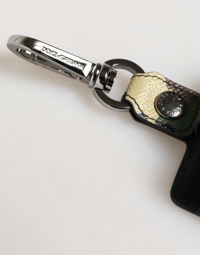 Dolce & Gabbana Multicolor Camouflage Leather Metal Accessory Airpods Case - Beyzy Store - Dolce & Gabbana