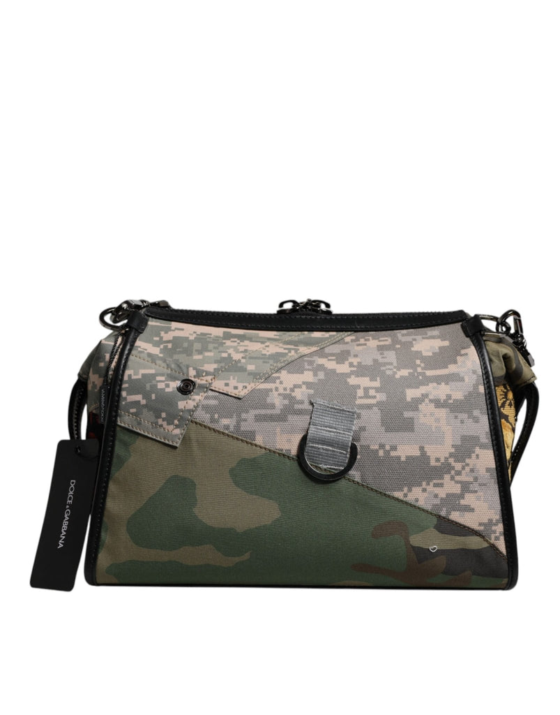 Dolce & Gabbana Multicolor Camouflage Patchwork Crossbody Bag - Beyzy Store - Dolce & Gabbana