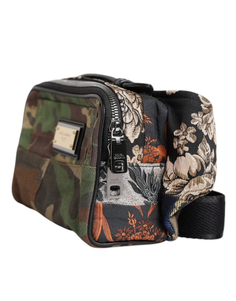 Dolce & Gabbana Multicolor Camouflage Patchwork Logo Waist Fanny Pack Bag - Beyzy Store - Dolce & Gabbana