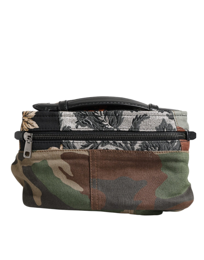 Dolce & Gabbana Multicolor Camouflage Patchwork Logo Waist Fanny Pack Bag - Beyzy Store - Dolce & Gabbana