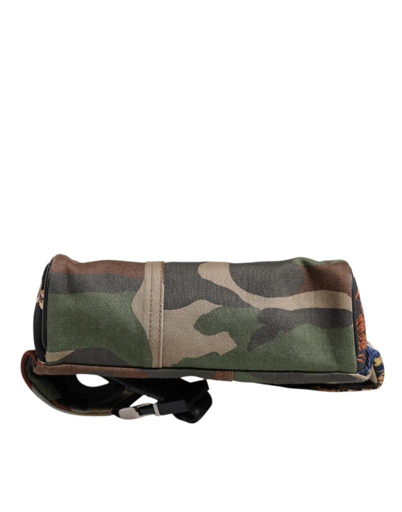 Dolce & Gabbana Multicolor Camouflage Patchwork Logo Waist Fanny Pack Bag - Beyzy Store - Dolce & Gabbana