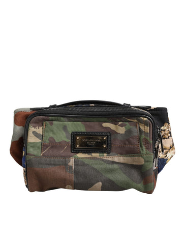Dolce & Gabbana Multicolor Camouflage Patchwork Logo Waist Fanny Pack Bag - Beyzy Store - Dolce & Gabbana