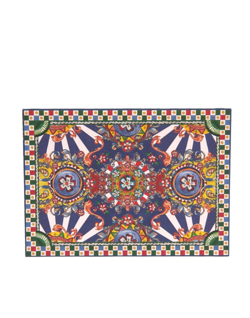 Dolce & Gabbana Multicolor Carretto Siciliano Envelope Post Card Holder - Beyzy Store - Dolce & Gabbana
