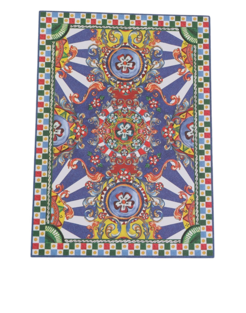 Dolce & Gabbana Multicolor Carretto Siciliano Envelope Post Card Holder - Beyzy Store - Dolce & Gabbana