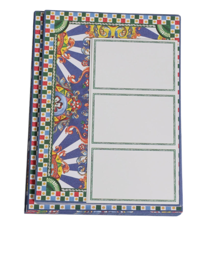 Dolce & Gabbana Multicolor Carretto Siciliano Envelope Post Card Holder - Beyzy Store - Dolce & Gabbana