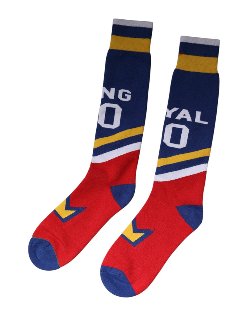 Dolce & Gabbana Multicolor Cotton Stretch Over Calf Socks - Beyzy Store - Dolce & Gabbana