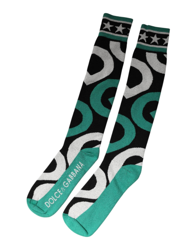Dolce & Gabbana Multicolor Cotton Stretch Over Calf Socks - Beyzy Store - Dolce & Gabbana