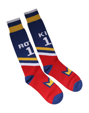 Dolce & Gabbana Multicolor Cotton Stretch Over Calf Socks - Beyzy Store - Dolce & Gabbana