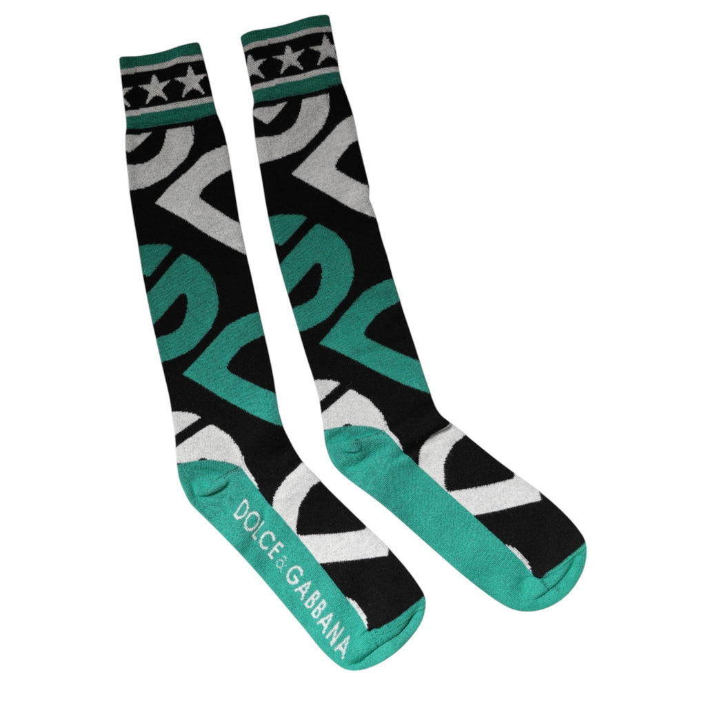 Dolce & Gabbana Multicolor Cotton Stretch Over Calf Socks - Beyzy Store - Dolce & Gabbana