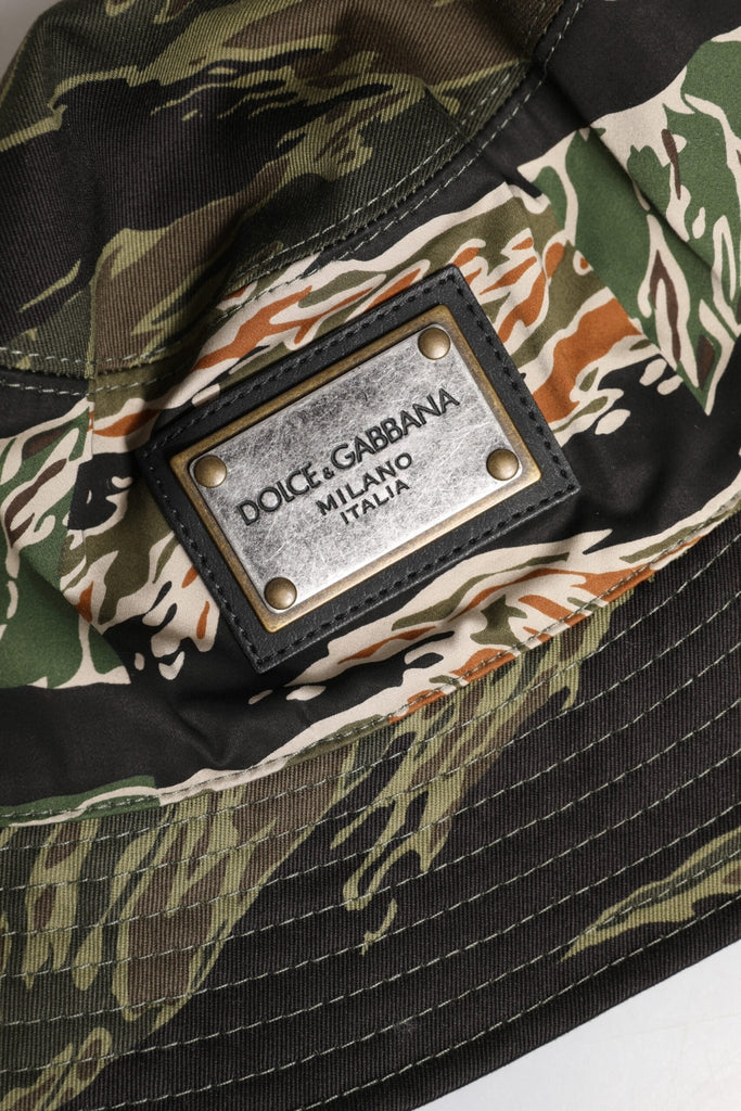 Dolce & Gabbana Multicolor DG Plaque Wide Brim Bucket Hat - Beyzy Store - Dolce & Gabbana