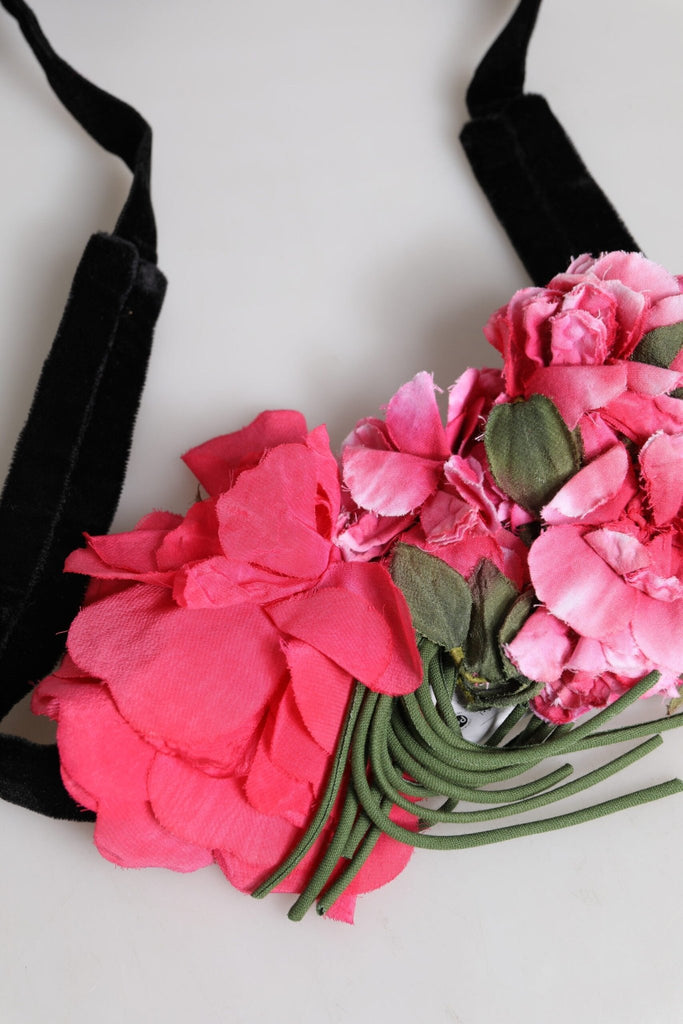 Dolce & Gabbana Multicolor Floral Applique Detail Tie Belt - Beyzy Store - Dolce & Gabbana