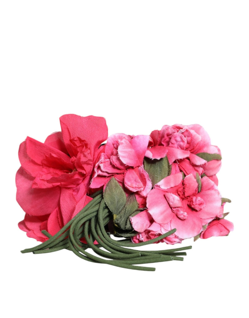 Dolce & Gabbana Multicolor Floral Applique Detail Tie Belt - Beyzy Store - Dolce & Gabbana