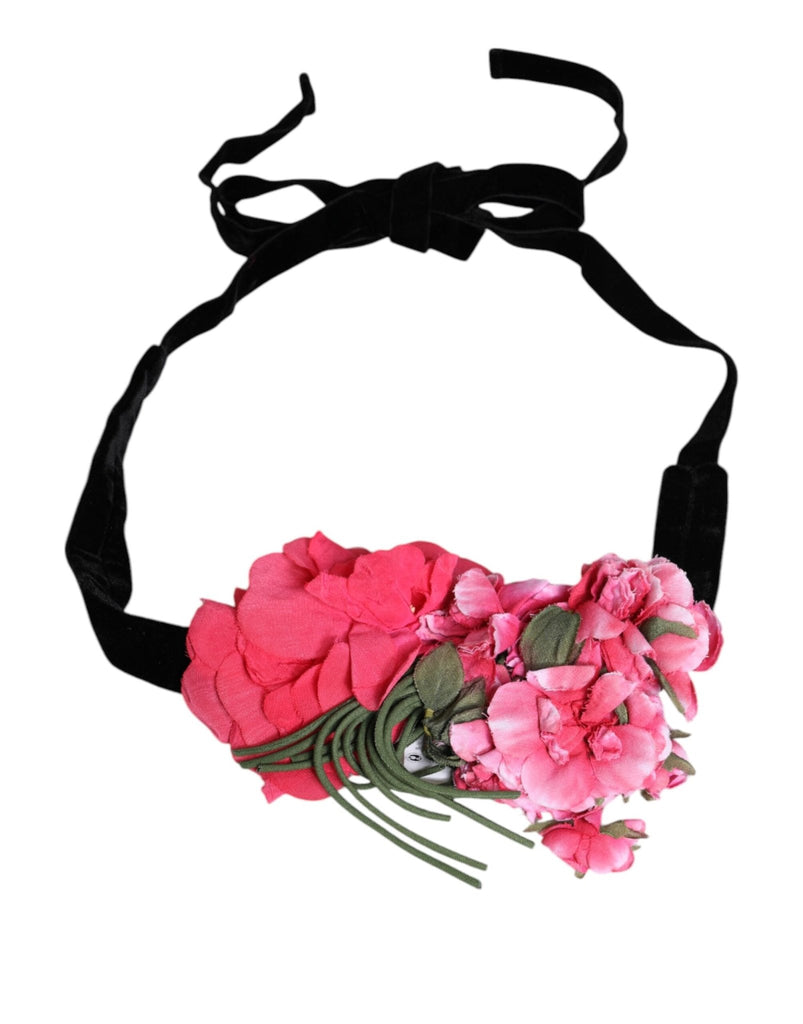 Dolce & Gabbana Multicolor Floral Applique Detail Tie Belt - Beyzy Store - Dolce & Gabbana