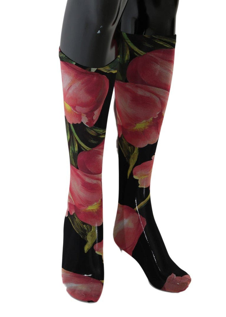 Dolce & Gabbana Multicolor Floral Tulip Nylon Socks - Beyzy Store - Dolce & Gabbana