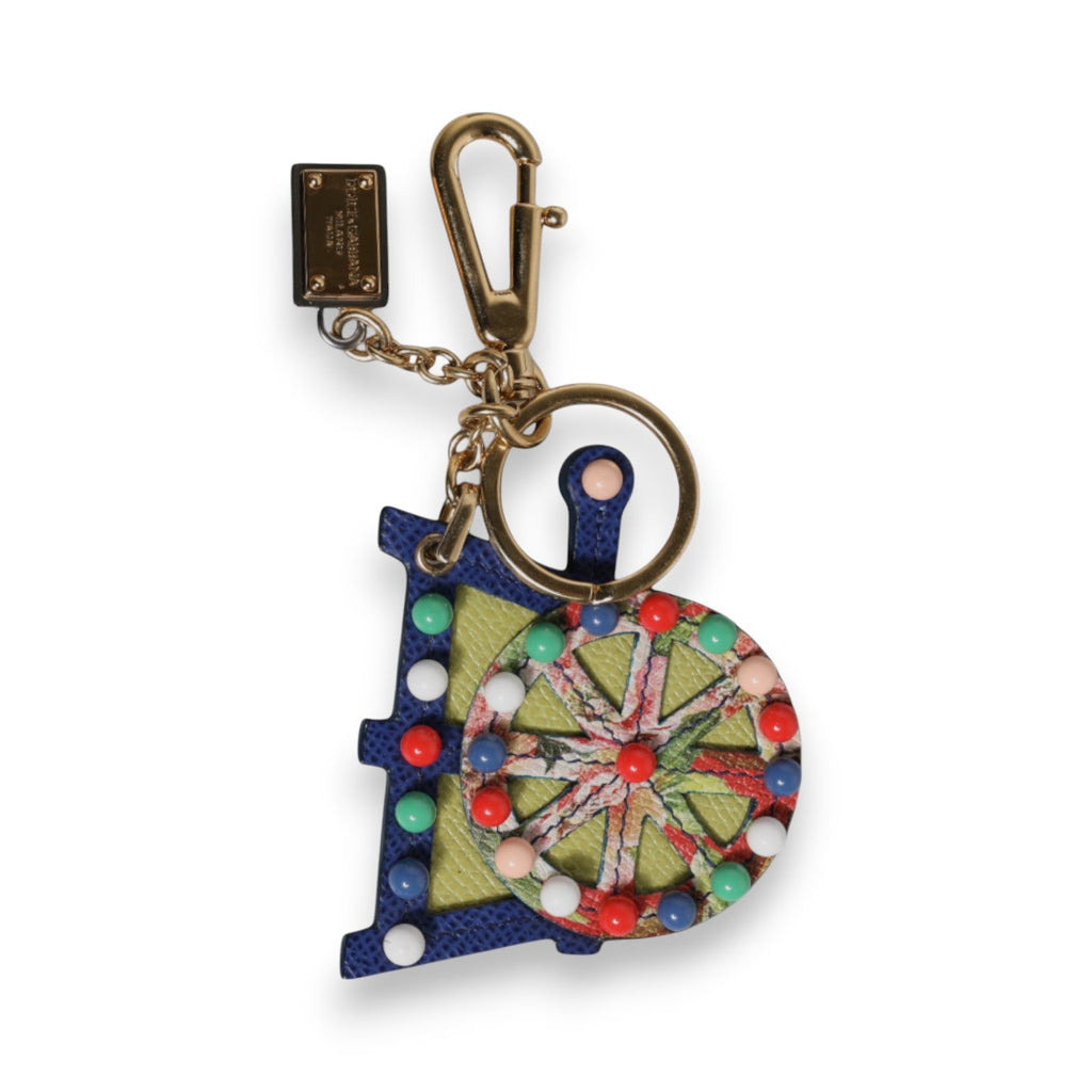 Dolce & Gabbana Multicolor Gold Tone Carretto Keychain Keyring - Beyzy Store - Dolce & Gabbana