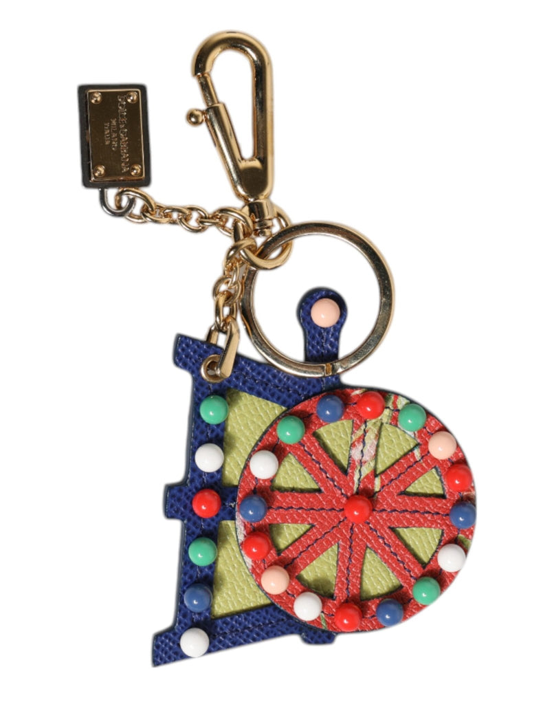 Dolce & Gabbana Multicolor Gold Tone Carretto Keychain Keyring - Beyzy Store - Dolce & Gabbana