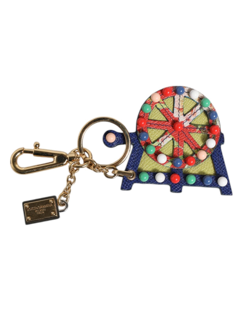 Dolce & Gabbana Multicolor Gold Tone Carretto Keychain Keyring - Beyzy Store - Dolce & Gabbana